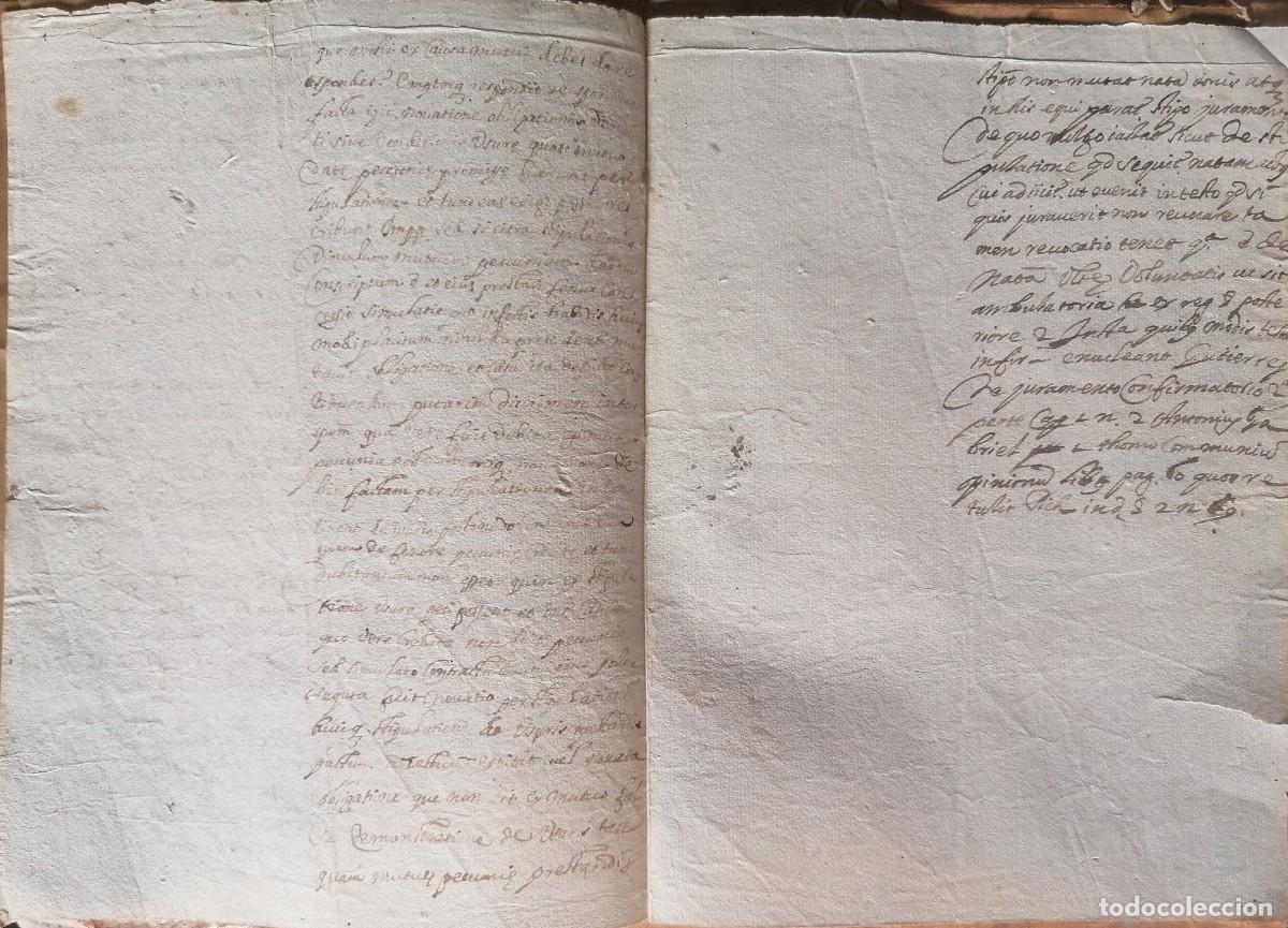 Manuscritos antiguos: Documento manuscrito siglo XVII. Marca de agua. - Foto 2