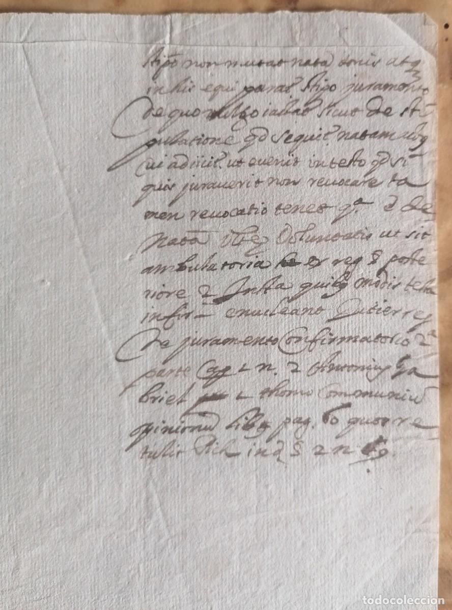 Manuscritos antiguos: Documento manuscrito siglo XVII. Marca de agua. - Foto 3