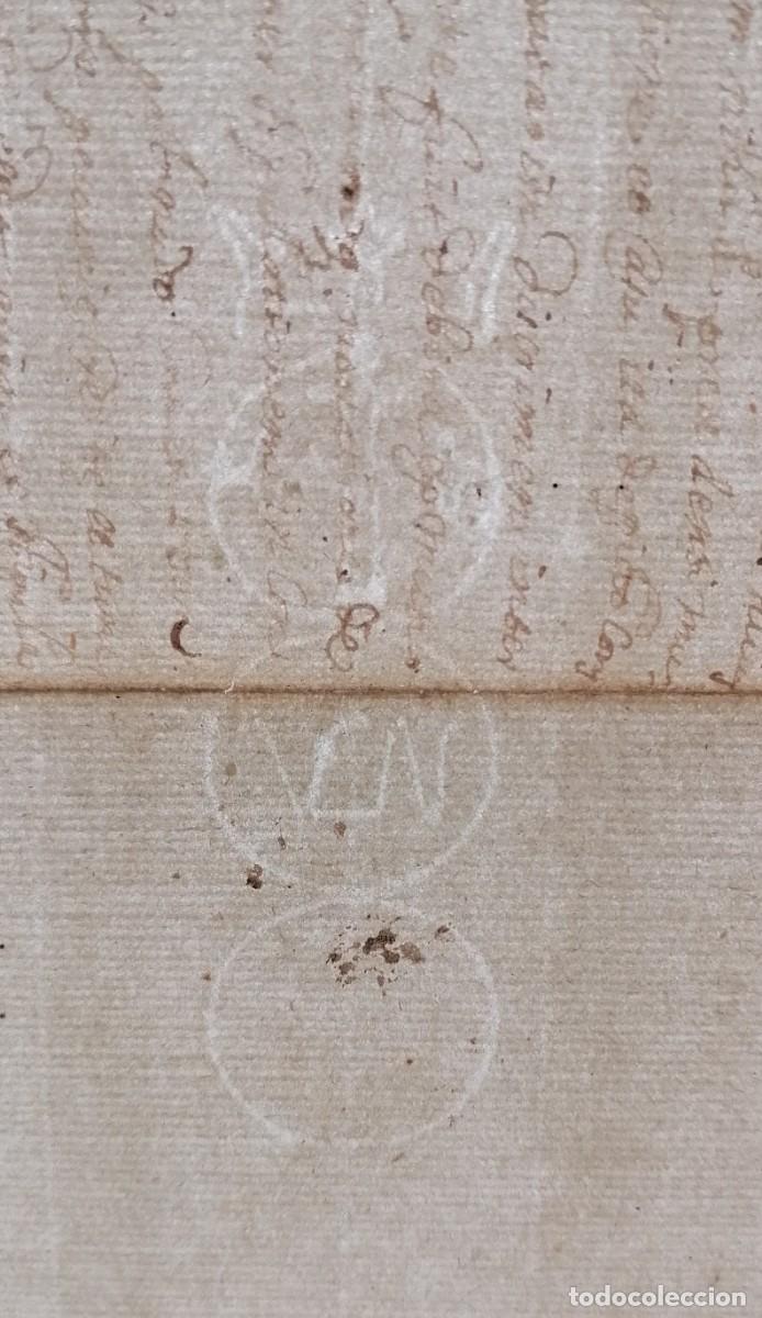 Manuscritos antiguos: Documento manuscrito siglo XVII. Marca de agua. - Foto 4
