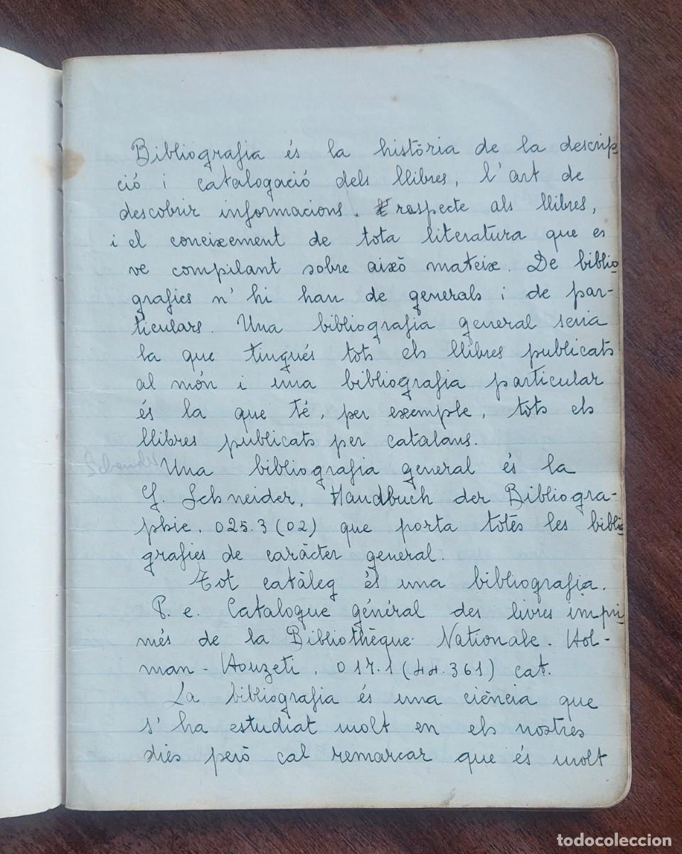 Manuscritos antiguos: BIBLIOGRAFIA MANUSCRIT ORIGINAL c. 1930 - Foto 1