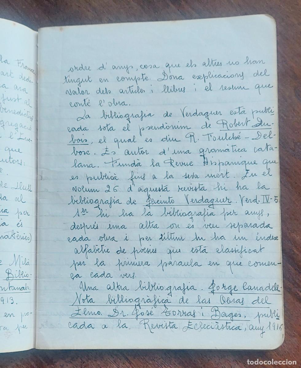 Manuscritos antiguos: BIBLIOGRAFIA MANUSCRIT ORIGINAL c. 1930 - Foto 2