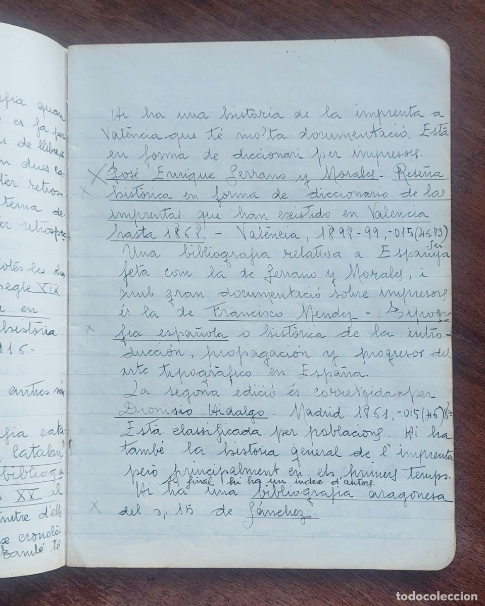 Manuscritos antiguos: BIBLIOGRAFIA MANUSCRIT ORIGINAL c. 1930 - Foto 4