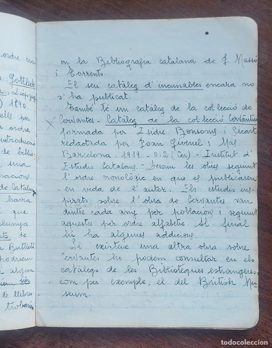Manuscritos antiguos: BIBLIOGRAFIA MANUSCRIT ORIGINAL c. 1930 - Foto 6