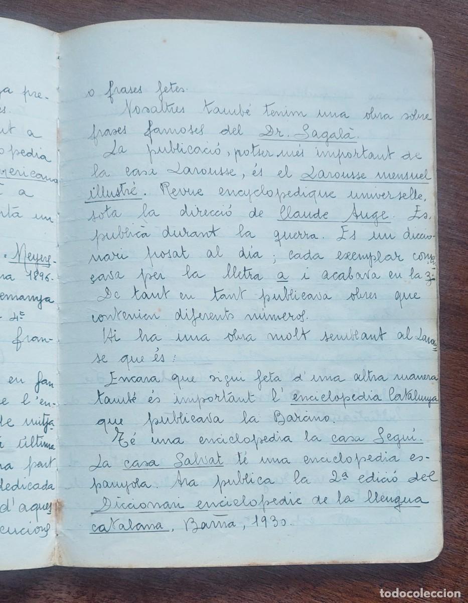Manuscritos antiguos: BIBLIOGRAFIA MANUSCRIT ORIGINAL c. 1930 - Foto 7
