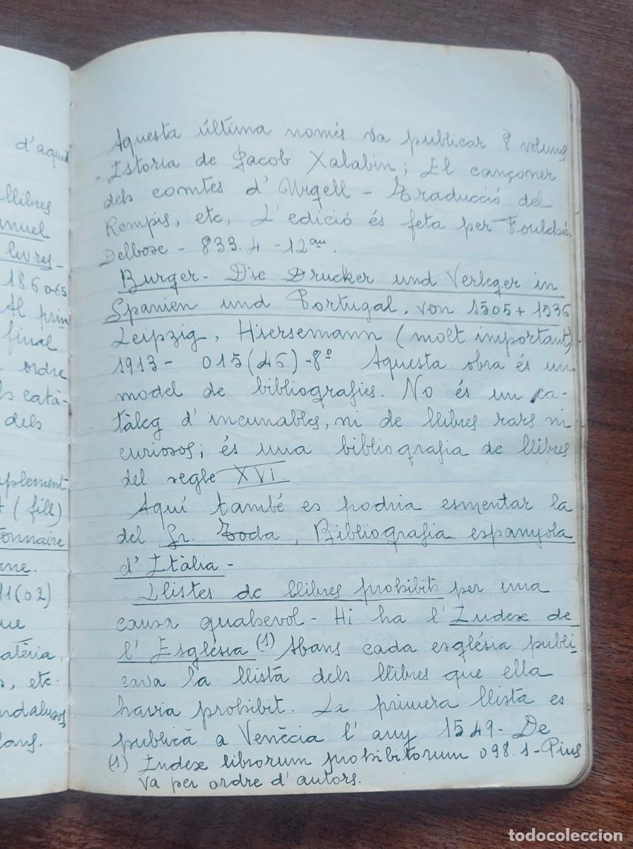 Manuscritos antiguos: BIBLIOGRAFIA MANUSCRIT ORIGINAL c. 1930 - Foto 9