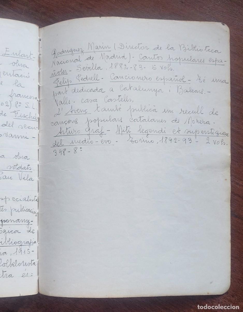 Manuscritos antiguos: BIBLIOGRAFIA MANUSCRIT ORIGINAL c. 1930 - Foto 11