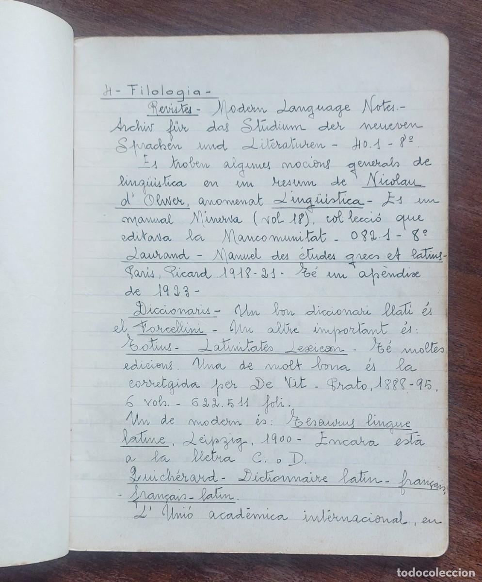Manuscritos antiguos: BIBLIOGRAFIA MANUSCRIT ORIGINAL c. 1930 - Foto 12