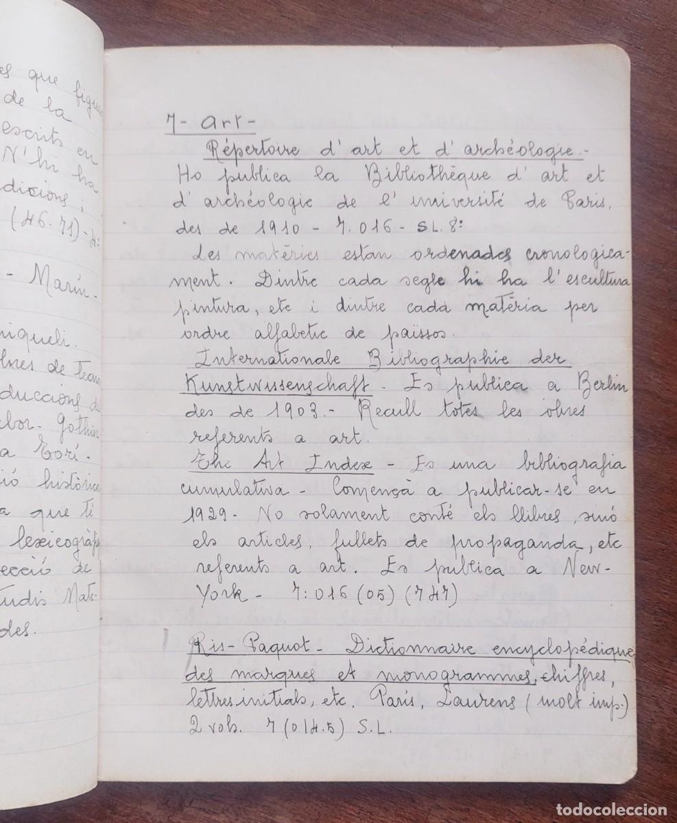 Manuscritos antiguos: BIBLIOGRAFIA MANUSCRIT ORIGINAL c. 1930 - Foto 14