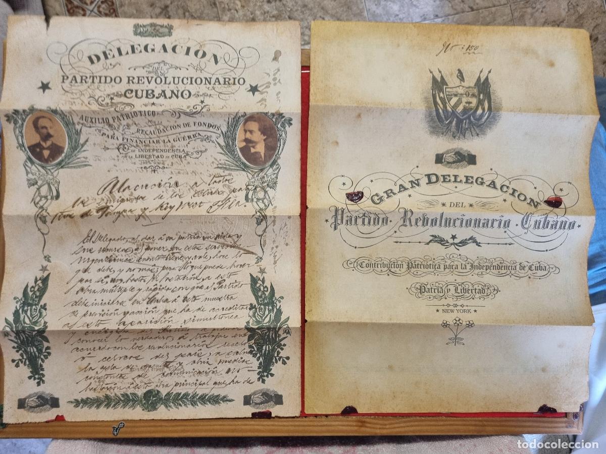 Manuscritos antiguos: DOCUMENTO CUBA PARTIDO REVOLUCINARIO CUBANO NEW YORK 1892 JOSE MARTI 4 FOTOS FINANCIACION GUERRA