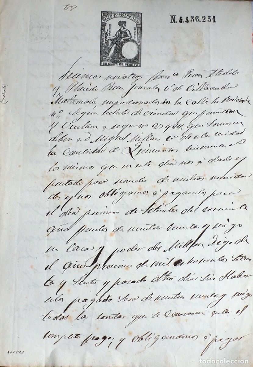 Manuscritos antiguos: ANTIGUO MANUSCRITO: BURGOS. A&Ntilde;O 1876 - Foto 1