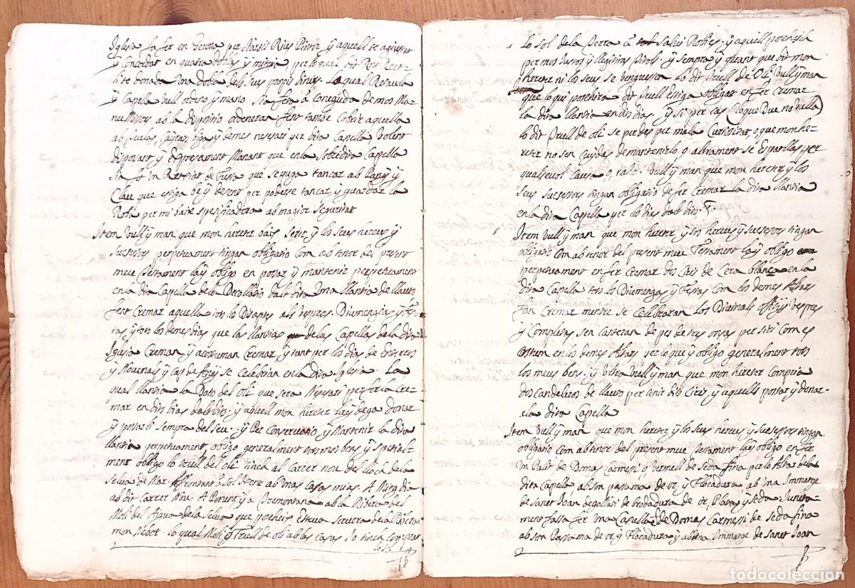 Manuscritos antiguos: Testament de Joan Servera, de la Selva de Mar (Girona). Manuscrit de 1688. - Foto 5