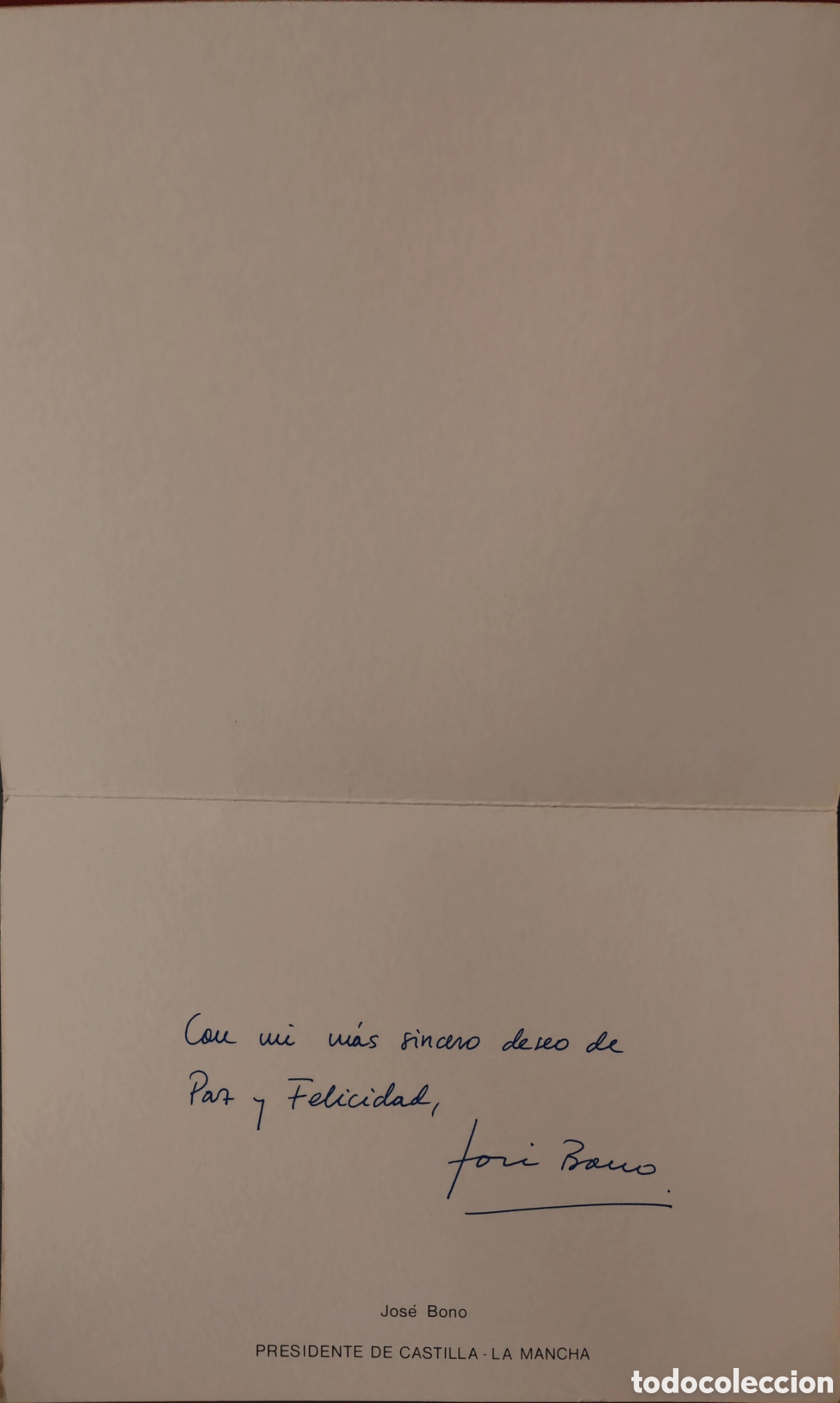 Manuscritos antiguos: Felicitaci&oacute;n Navidad Jos&eacute; Bono - Foto 2