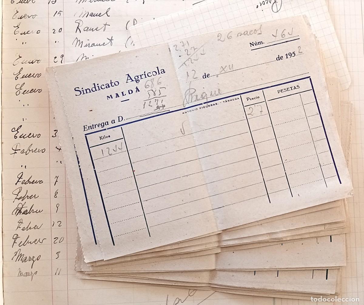 Manuscritos antiguos: Construcci&oacute; del cam&iacute; de lEspluga Calba a Mald&agrave; (Lleida). llibre comptable (any 1930). - Foto 8