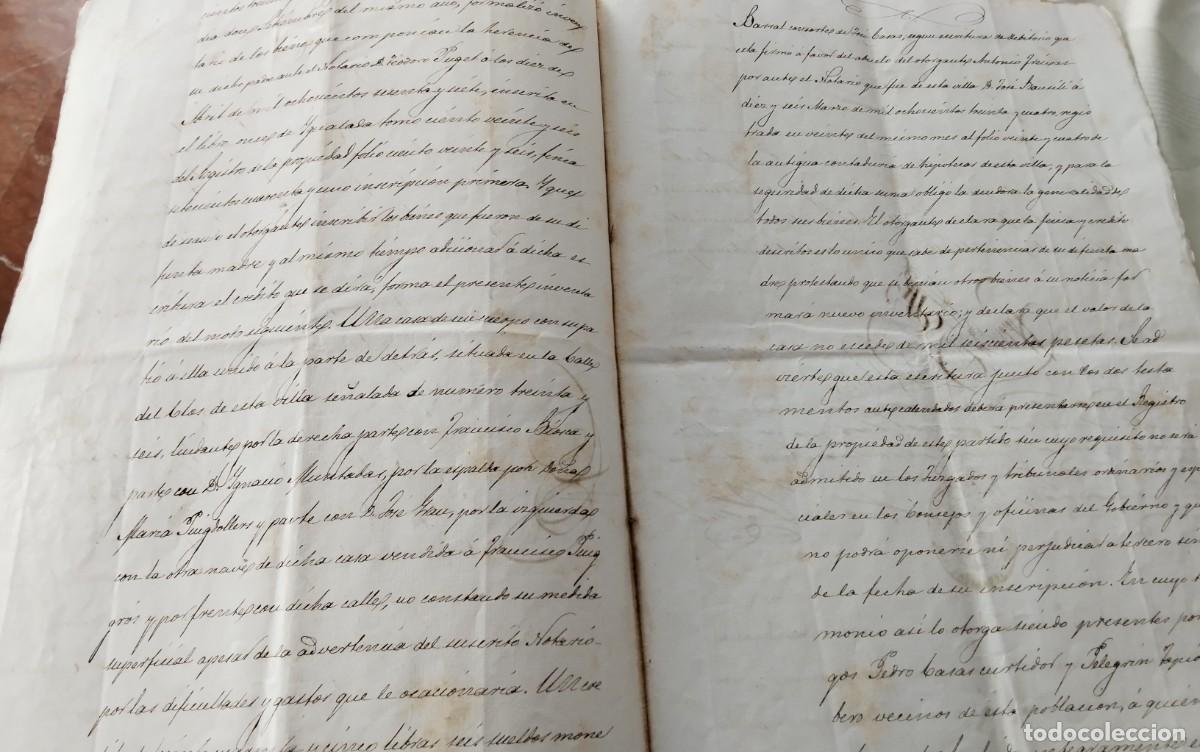 Manuscritos antiguos: IGUALADA MANUSCRITO CON TIMBROLOGIA A&Ntilde;O 1871 , 2 PG - Foto 4