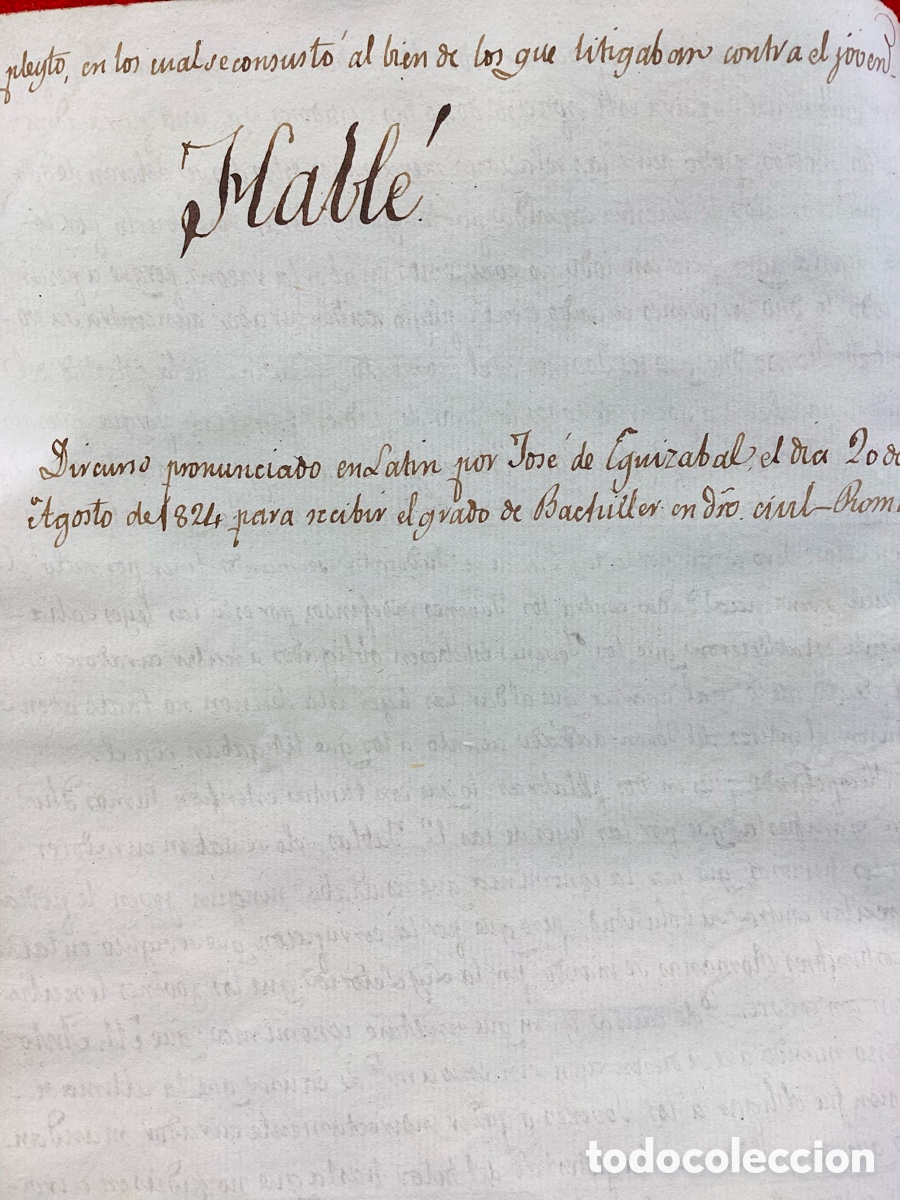 Manuscritos antiguos: Manuscrito le&iacute;do previo a licenciatura - Foto 3