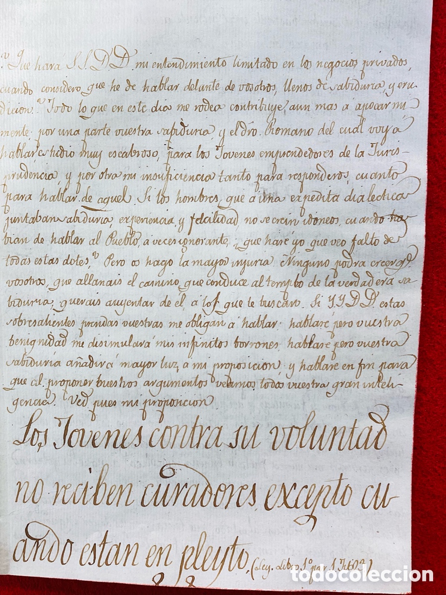 Manuscritos antiguos: Manuscrito le&iacute;do previo a licenciatura - Foto 1