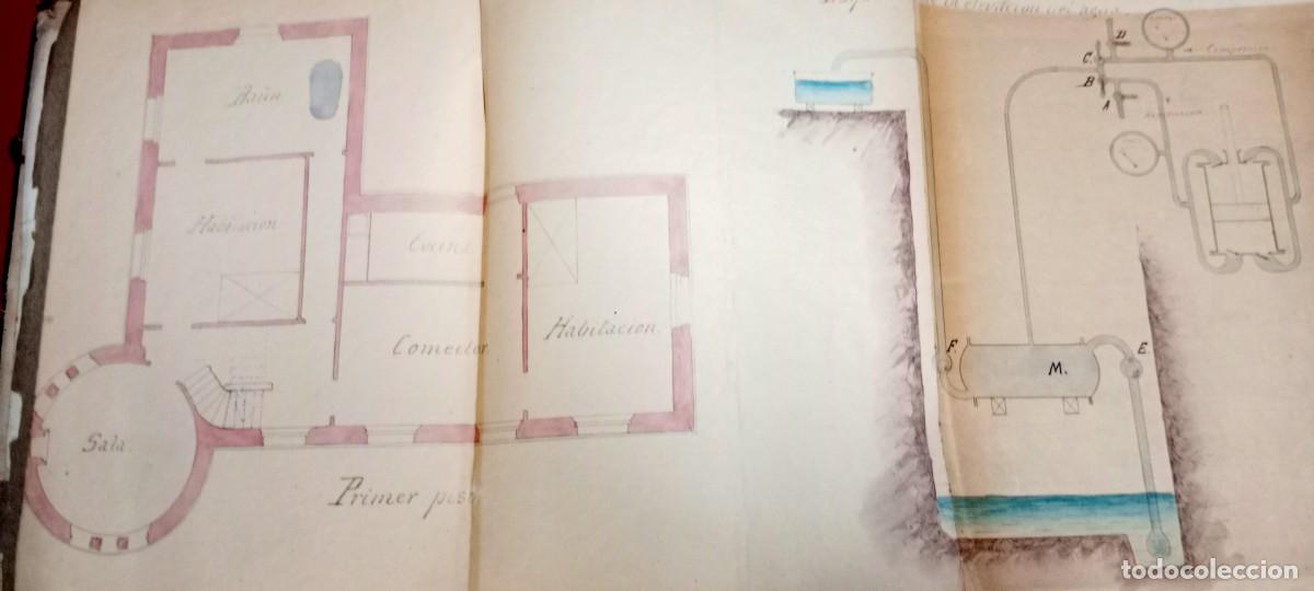 Manuscritos antiguos: AGUAS - RUBINAT - LLORACH - DOSSIER Y PLANOS - 1908 - Foto 2