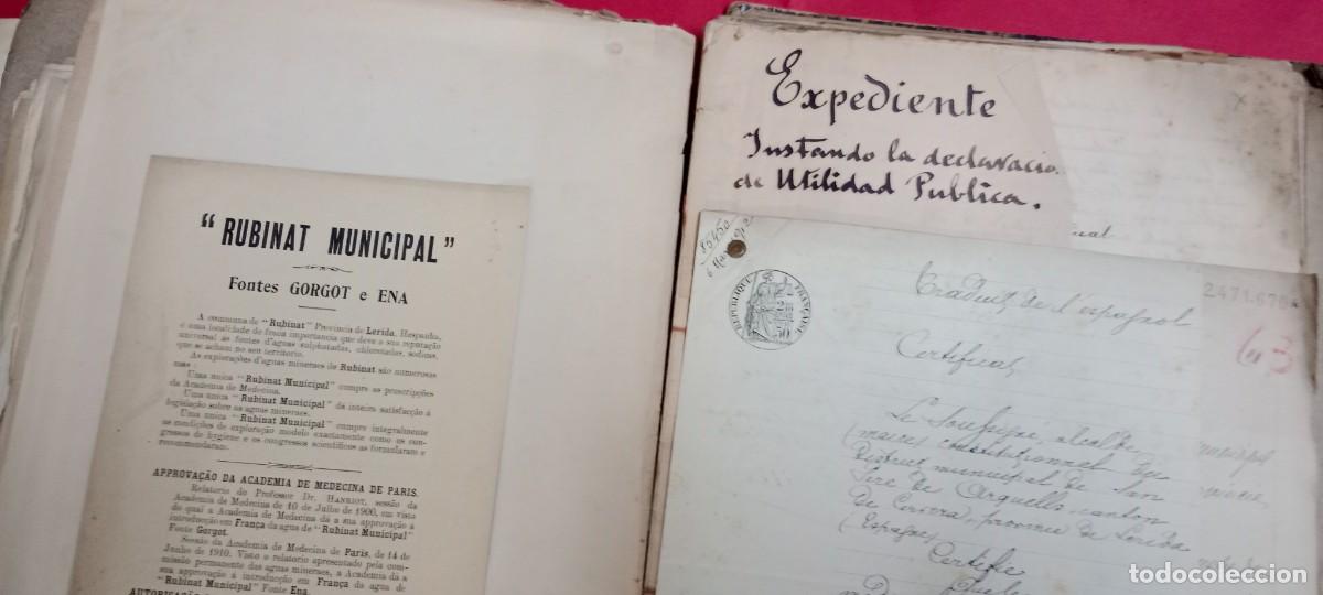 Manuscritos antiguos: AGUAS - RUBINAT - LLORACH - DOSSIER Y PLANOS - 1908 - Foto 10