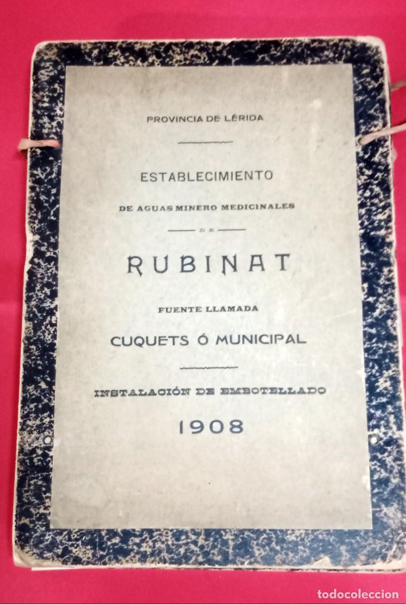 Manuscritos antiguos: AGUAS - RUBINAT - LLORACH - DOSSIER Y PLANOS - 1908 - Foto 15