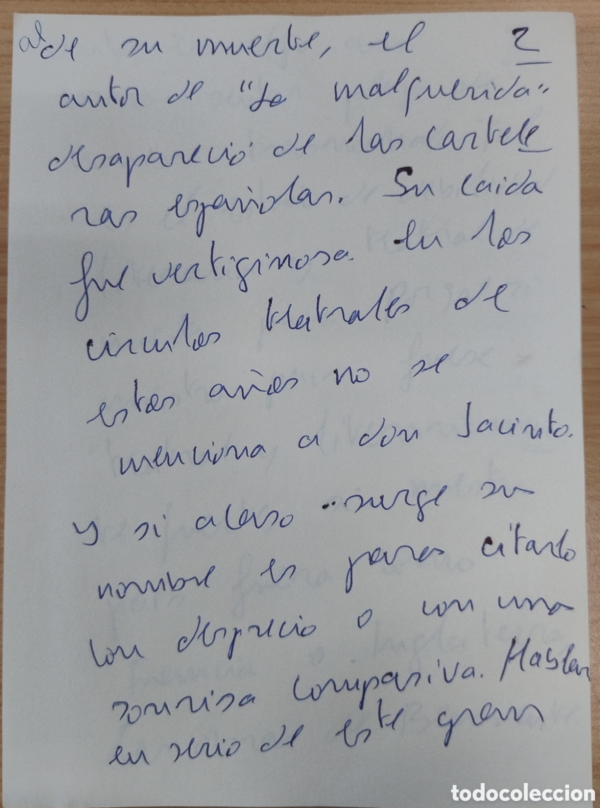 Manuscritos antiguos: Manuscrito original de MANUEL DIAZ CRESPO (1911-1993) - Foto 2