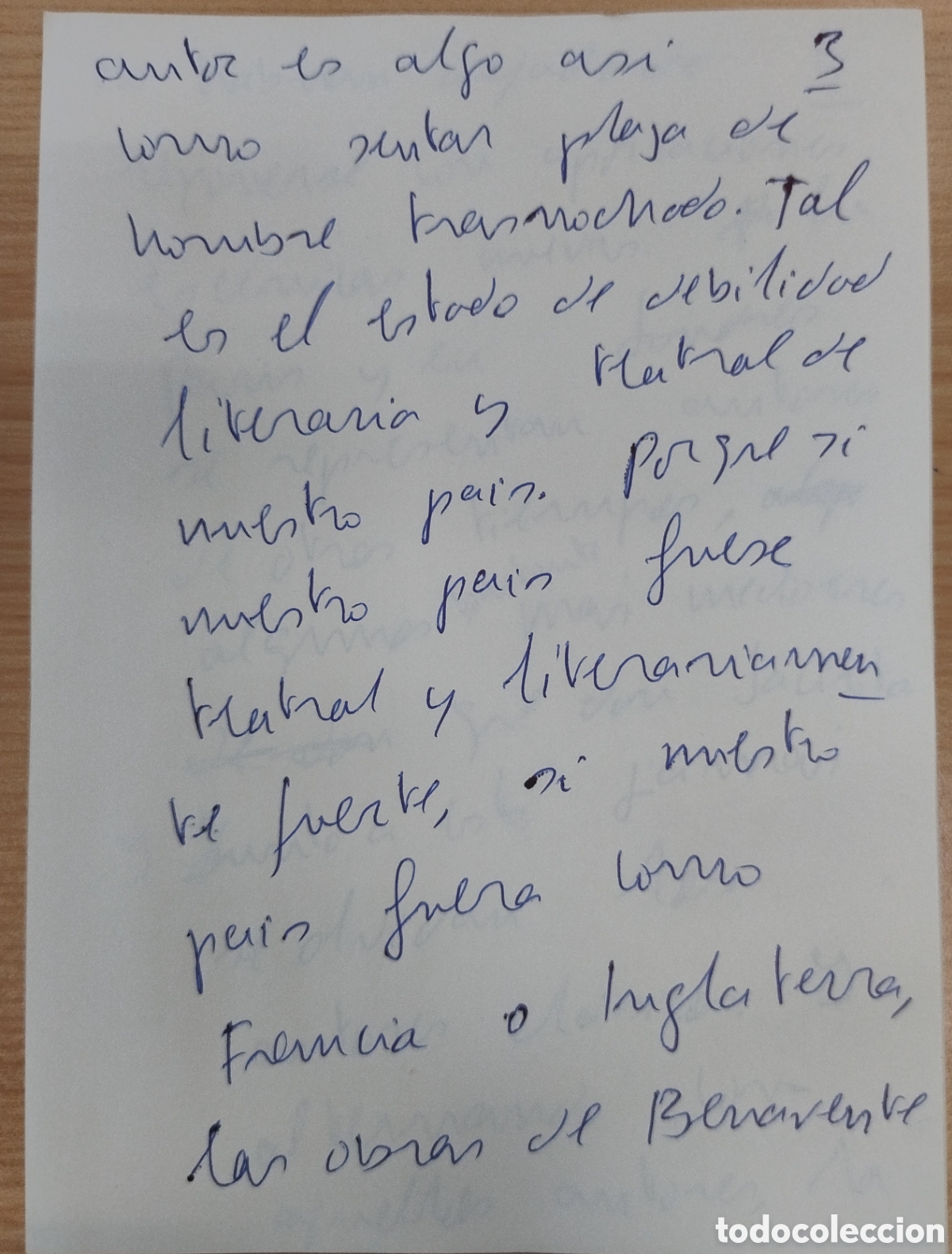 Manuscritos antiguos: Manuscrito original de MANUEL DIAZ CRESPO (1911-1993) - Foto 3