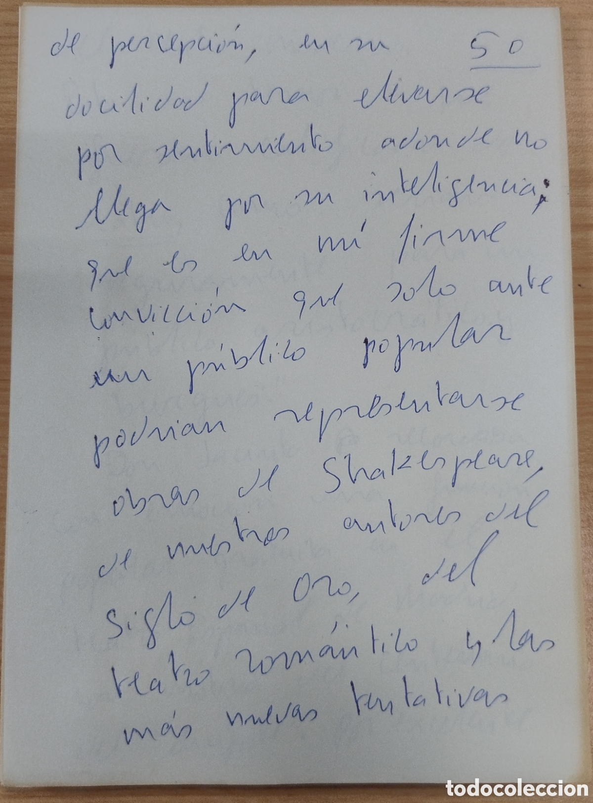 Manuscritos antiguos: Manuscrito original de MANUEL DIAZ CRESPO (1911-1993) - Foto 4