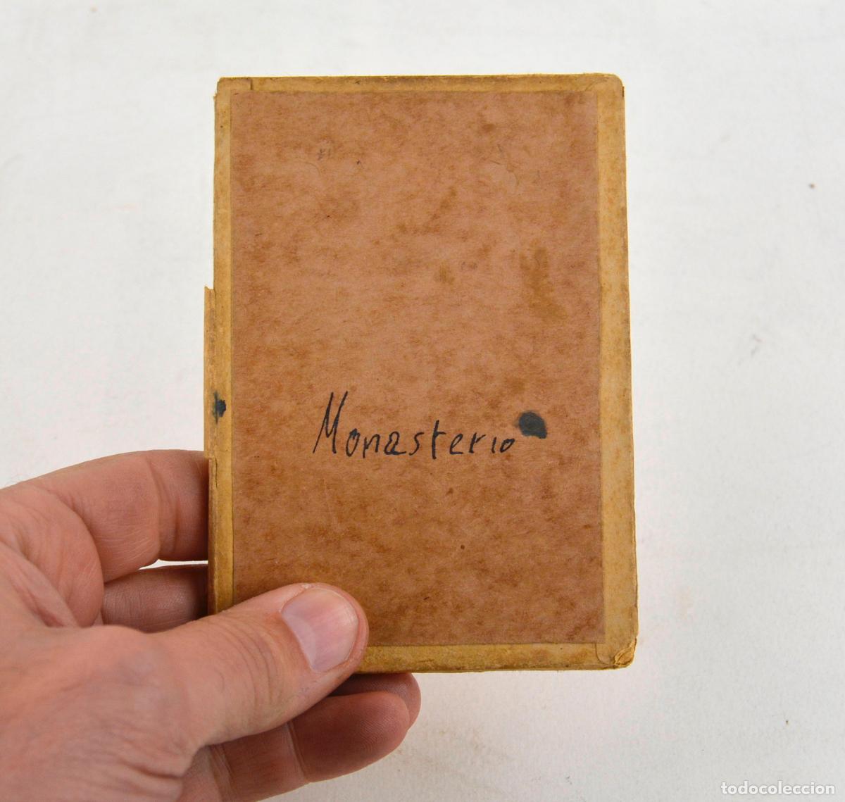 Manuscritos antiguos: Libro manuscrito, titulado Monasterio, n&uacute;meros en el interior, posible libro encriptado. 12,5x8,5cm - Foto 1