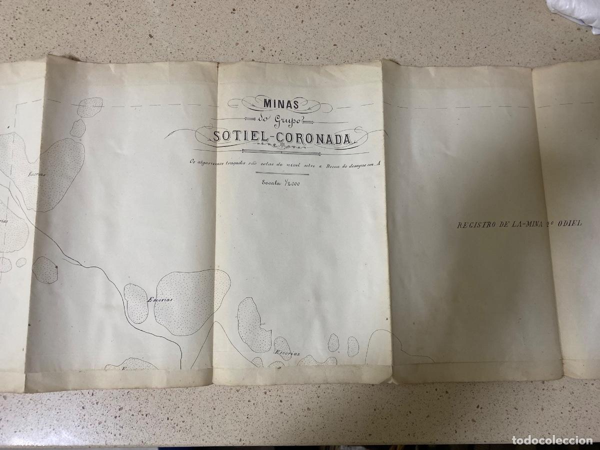 Manuscritos antiguos: Sotiel Coronada, Informe de 20 de Junio de 1883, con Mapa ( en Portugues) - Foto 5