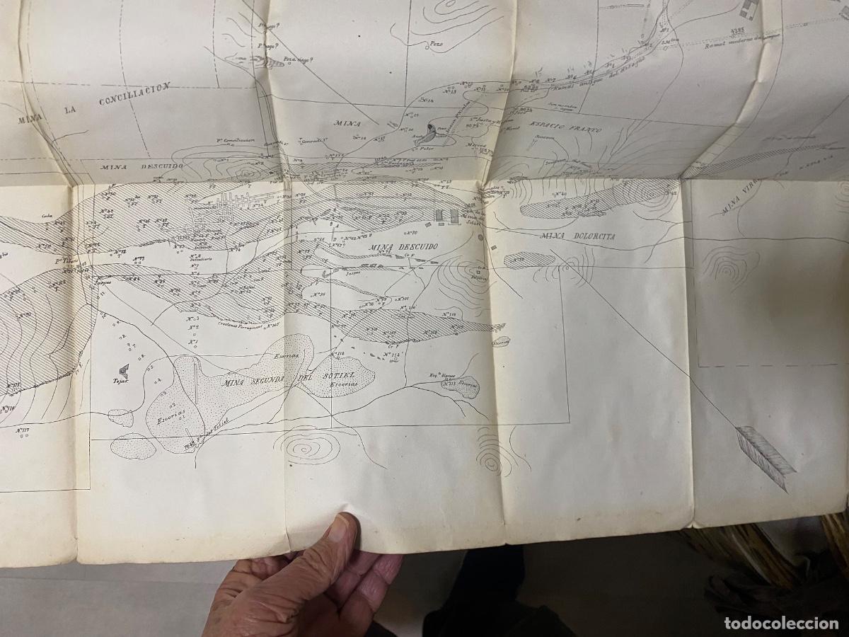 Manuscritos antiguos: Sotiel Coronada, Informe de 20 de Junio de 1883, con Mapa ( en Portugues) - Foto 6