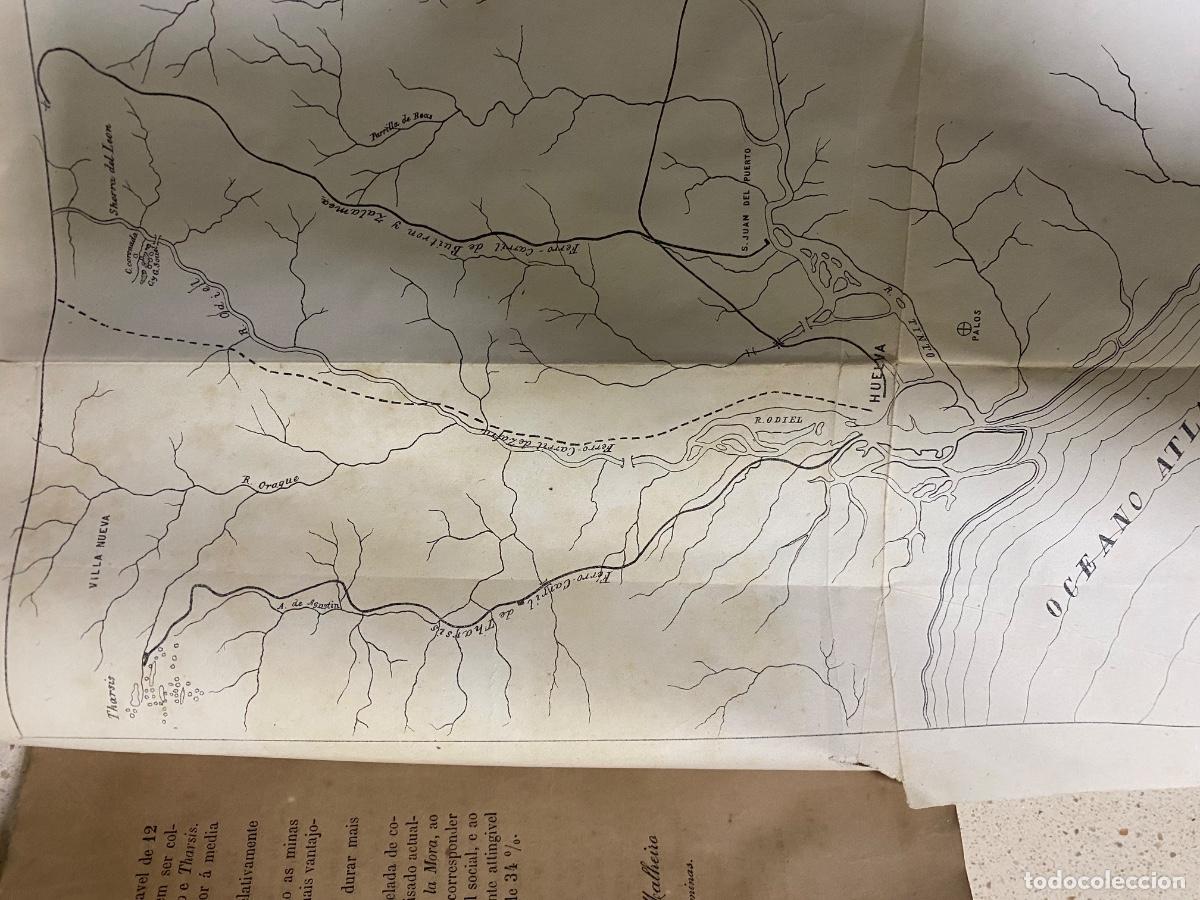 Manuscritos antiguos: Sotiel Coronada, Informe de 20 de Junio de 1883, con Mapa ( en Portugues) - Foto 9