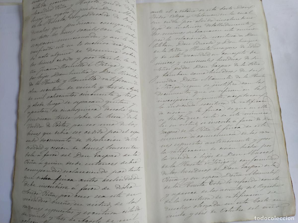 Manuscritos antiguos: Manuscrito tierra vereda Postas Madrid 1885 - Foto 2
