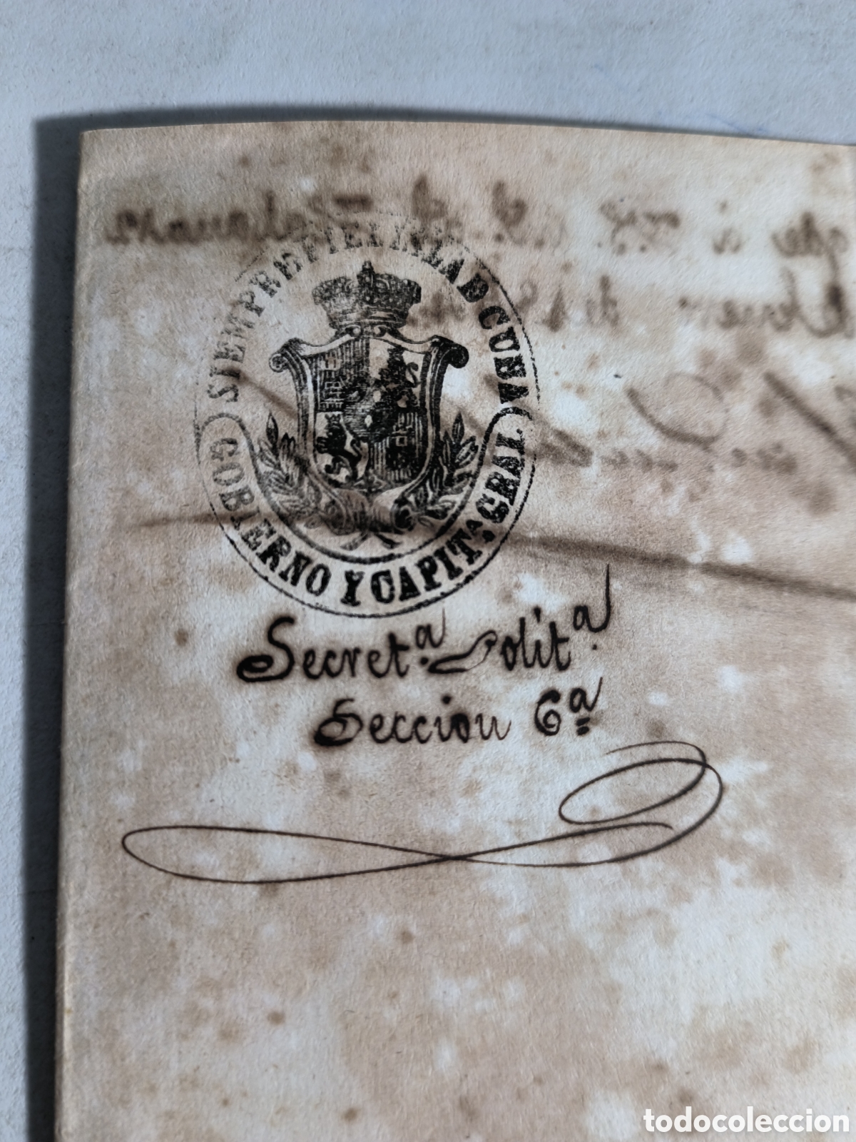 Manuscritos antiguos: Cuba espa&ntilde;ola, documento capit&aacute;n general marqu&eacute;s de la Pezuela,a&ntilde;o 1854 - Foto 4