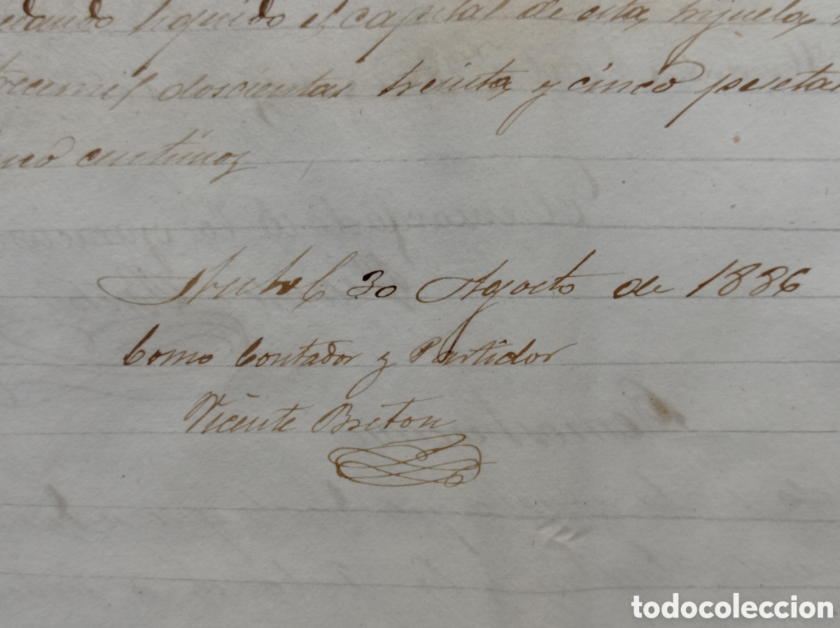 Manuscritos antiguos: AUTOL - LA RIOJA - 1886 - HIJUELA - DOCUMENTO ANTIGUO - Foto 3