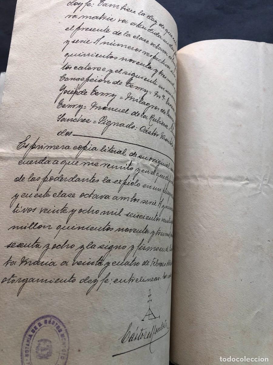 Manuscritos antiguos: MANUSCRITO 1933 / PUERTO DE SANTA MAR&Iacute;A ( C&Aacute;DIZ ) HERMANAS DE TERRY Y DEL CUVILLO / PODER - Foto 3
