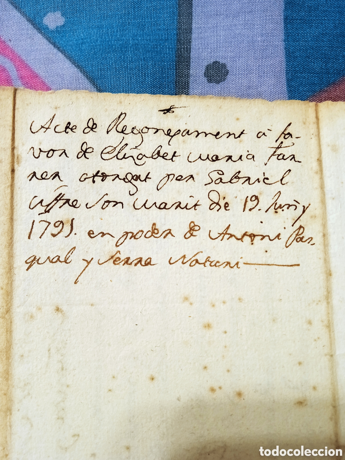 Manuscritos antiguos: DOCUMENTO DOS HOJAS 1792 POLLENSA POLLEN&Ccedil;A MALLORCA SELLO 272 MARAVED&Iacute;S - Foto 3