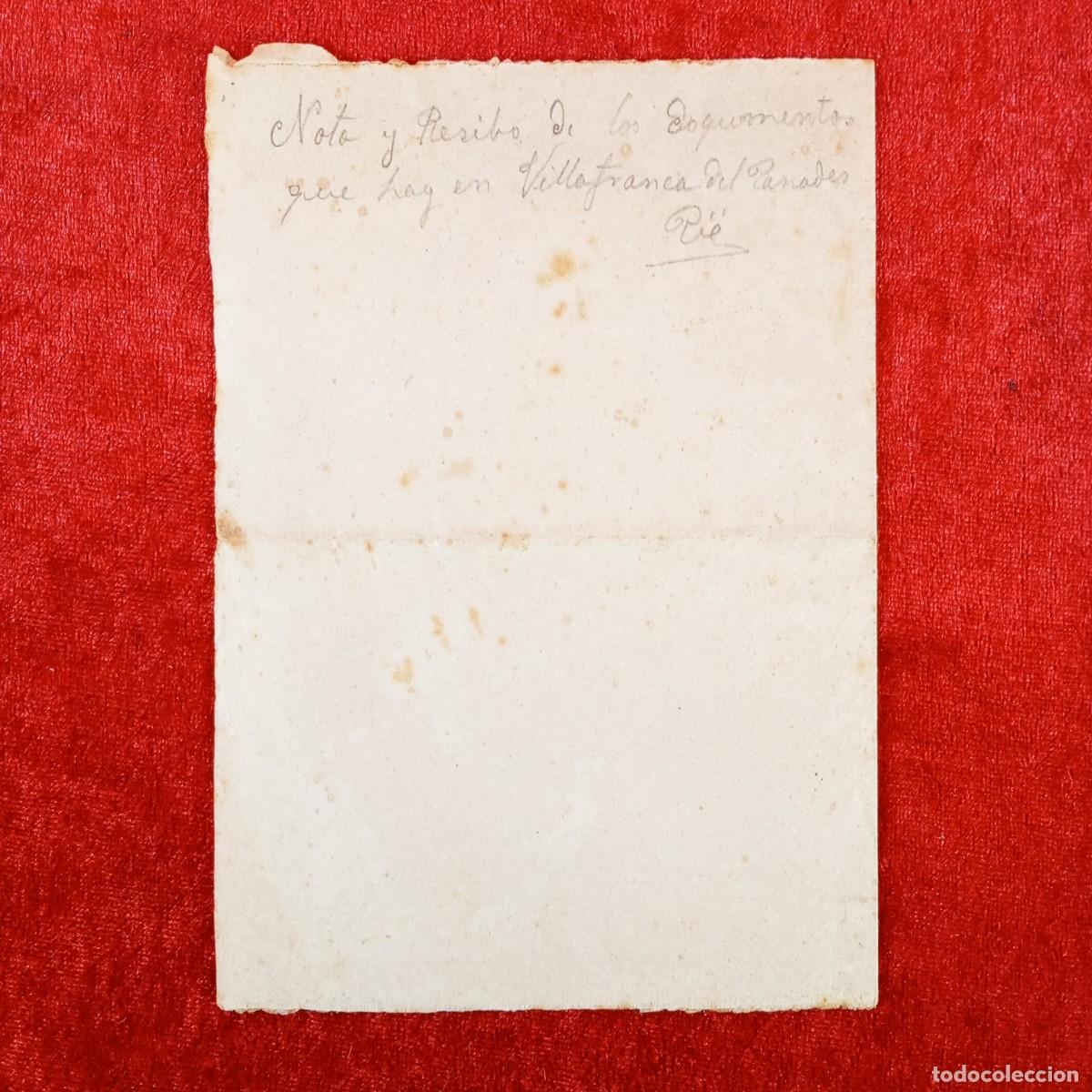 Manuscritos antiguos: DOCUMENTO MANUSCRITO - &rdquo;QUEDAN EN MI PODER LOS SIGUIENTES DOCUMENTOS...&rdquo; - 1923 - VILAFRANCA / 727 - Foto 2