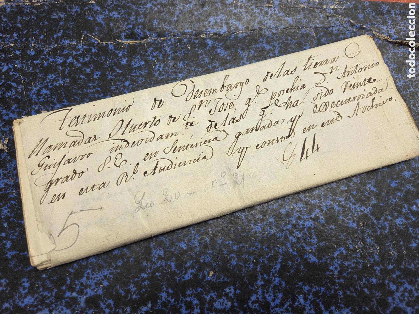 Manuscritos antiguos: ALICANTE 1825-1828 Testimonio de Desembargo de tierras del HUERTO DE SAN JOS&Eacute;