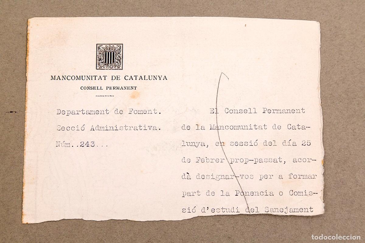 Manuscritos antiguos: PRAT DE LA RIBA - CARTA AUT&Oacute;GRAFA - 1915 - Foto 3