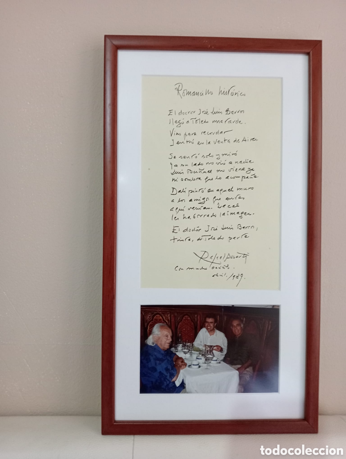 Manuscritos antiguos: Poema manuscrito de Rafael Alberti - Foto 2