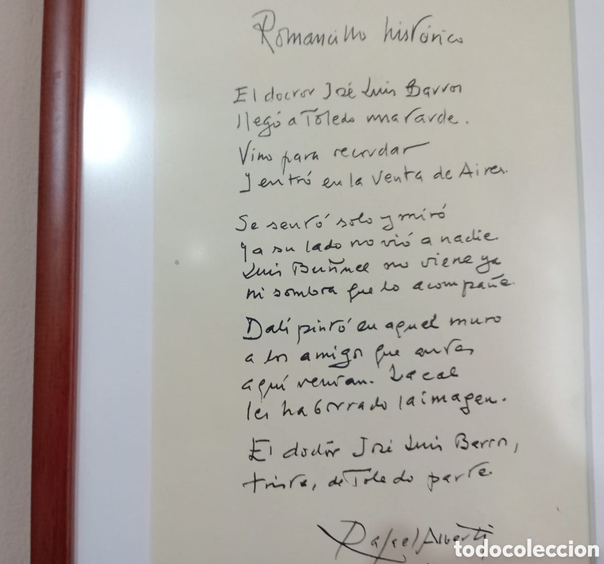 Manuscritos antiguos: Poema manuscrito de Rafael Alberti - Foto 3