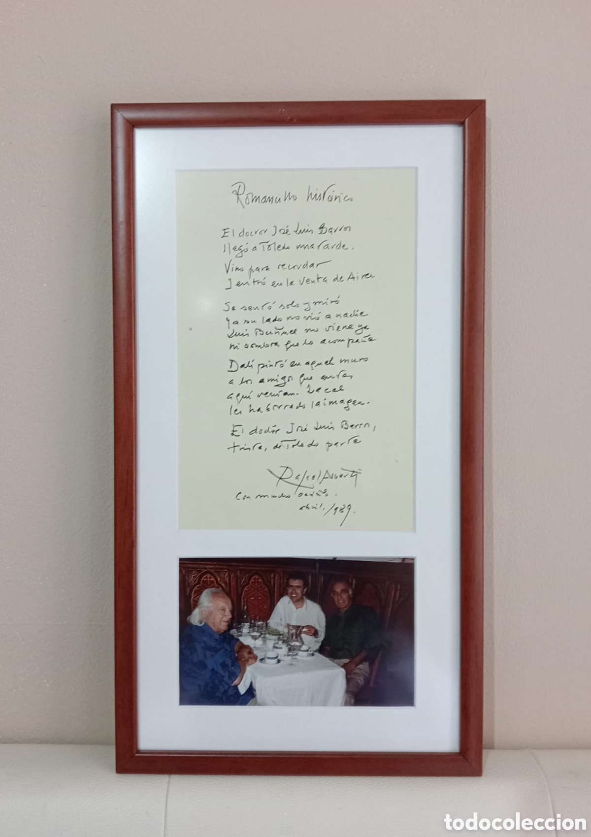 Manuscritos antiguos: Poema manuscrito de Rafael Alberti - Foto 1