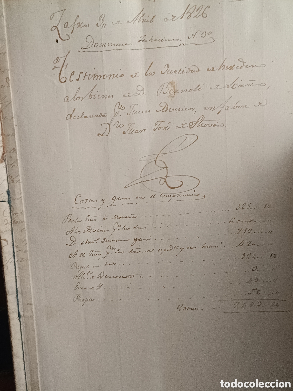 Manuscritos antiguos: 1826 ZAFRA (BADAJOZ) LEGAJO MANUSCRITO: HERENCIA Y TESTAMENTO DE LA FAMILIA LIA&Ntilde;O. 34 FOLIOS.
