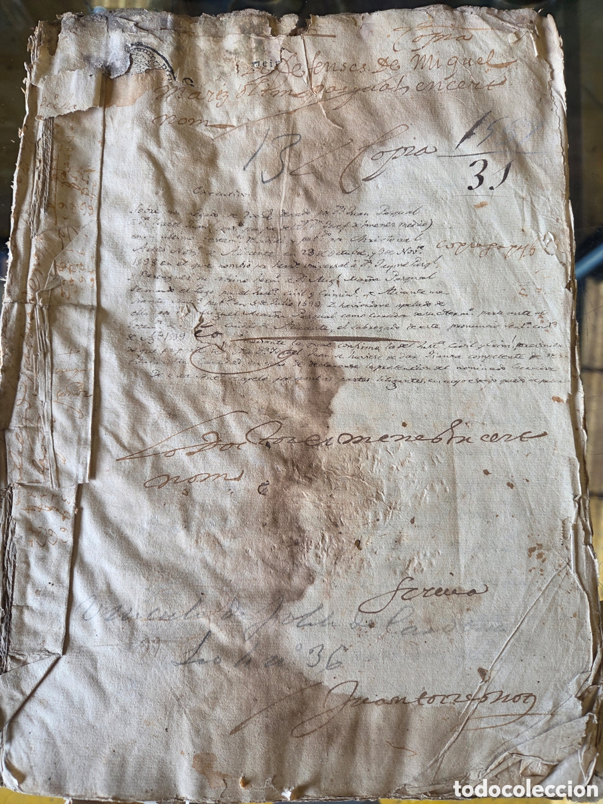 Manuscritos antiguos: ALICANTE 1599 LEGADO HEREDITARIO EN LAT&Iacute;N Y VALENCIANO