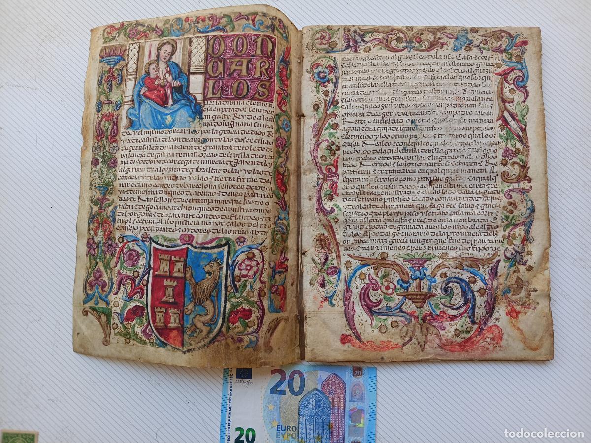 Alte Manuskripte: Ejecutoria de nobleza. 1540 Granada. Letra g&oacute;tica. Mar&iacute;a Garc&iacute;a contra el concejo de Villagarc&iacute;a