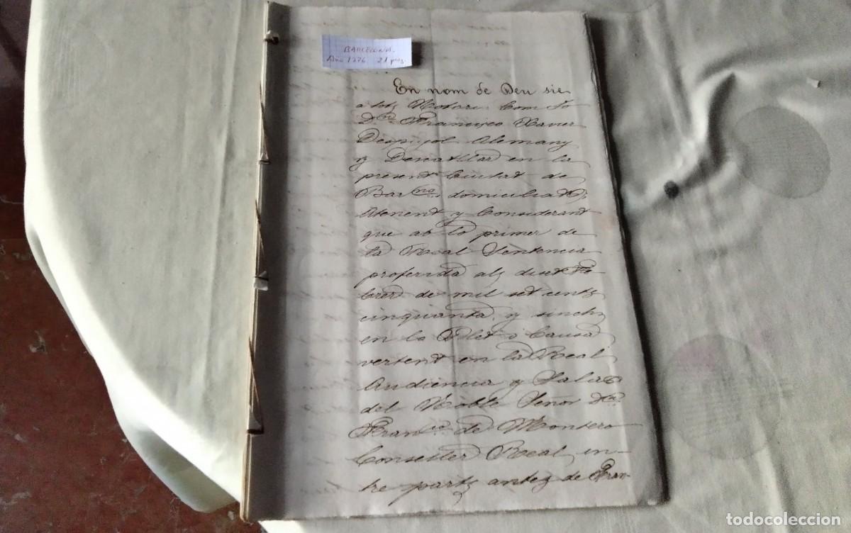Manuscritos antiguos: BARCELONA , MANUSCRITO DE 21 PAG FECHADO 1776