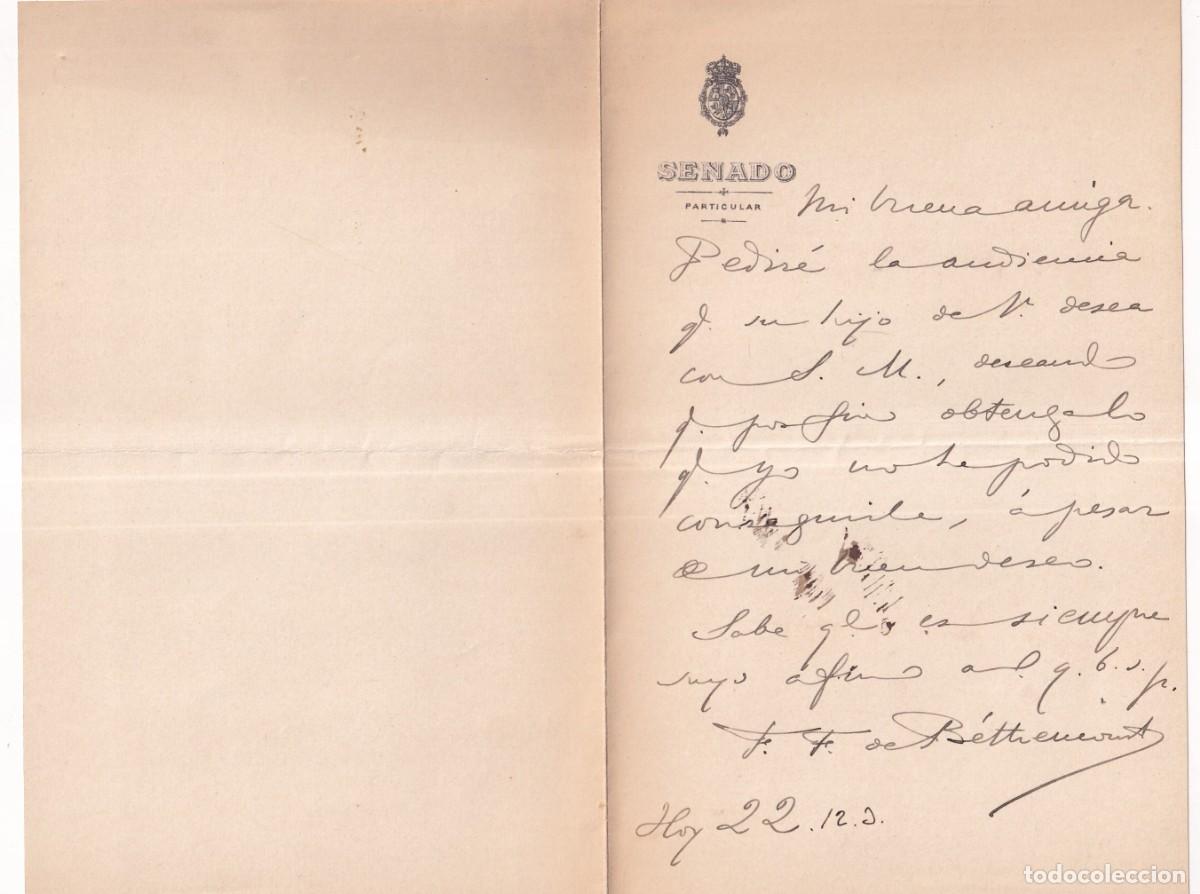 Manuscritos antiguos: Francisco Fern&aacute;ndez de B&eacute;thencourt pol&iacute;tico, genealogista y heraldista. Firma. Senado. Arrecife.