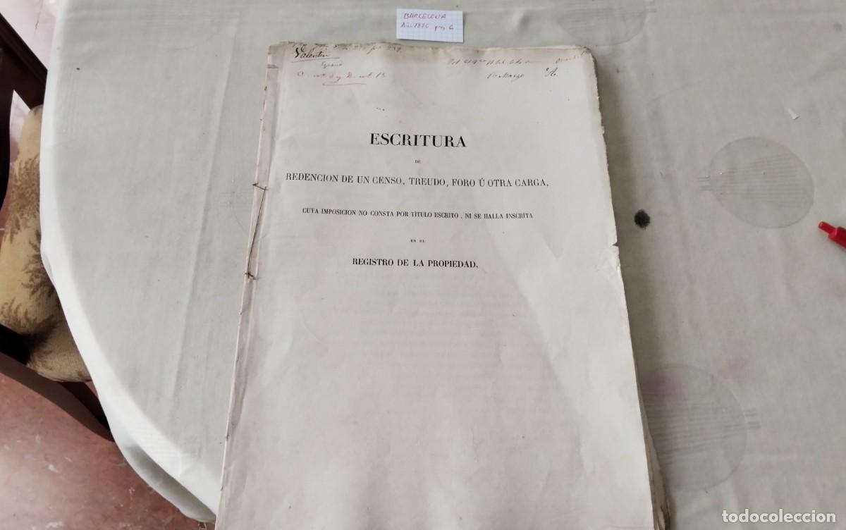 Manuscritos antiguos: BARCELONA ,MANUSCRITO CON TIMBROLOGIA A&Ntilde;O 1876, 6 PAG