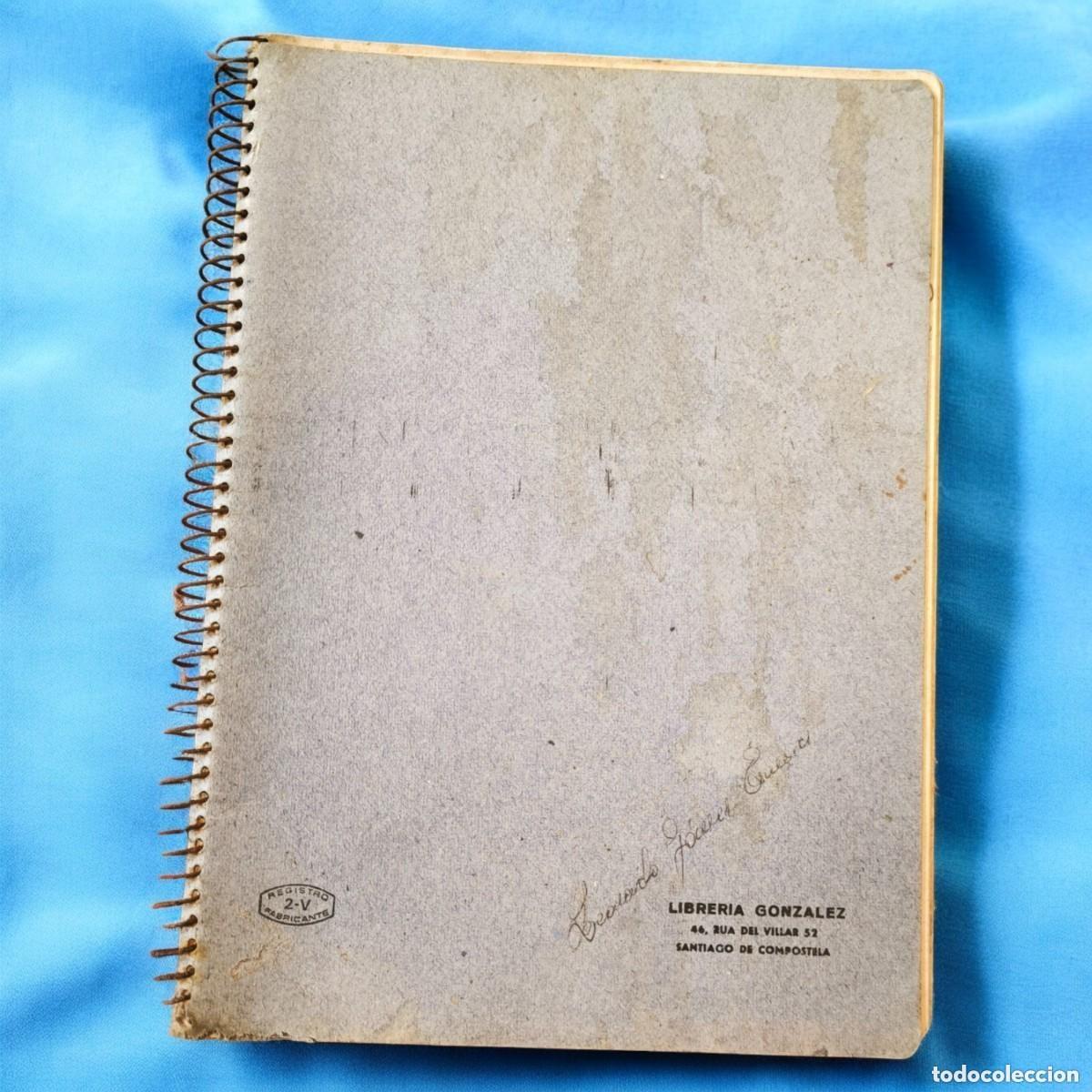 Manuscritos antiguos: Cuaderno Escolar Antiguo A&ntilde;os 50&ndash;60 &ndash; Apuntes de Microbiolog&iacute;a &ndash; Manuscrito Original