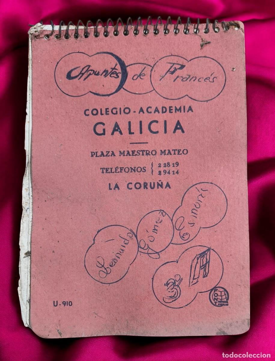 Manuscritos antiguos: Cuaderno de Franc&eacute;s &ndash; A&ntilde;os '60