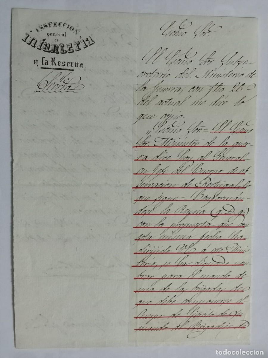 Manuscritos antiguos: CARTA A&Ntilde;O 1847, DIRIGIDA DEL EXMO. SOR. MINISTRO DE LA GUERRA AL GENERAL EN JEFE CUERPO EJ&Eacute;RCITO